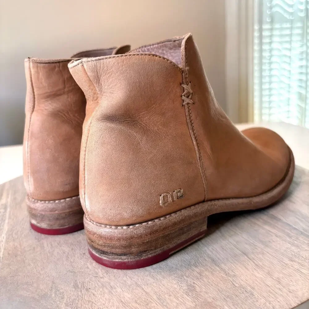 Bed Stu Yurisa Boots Women's 9.5 Ivory Velvet Leather Ankle Booties NIB F321147